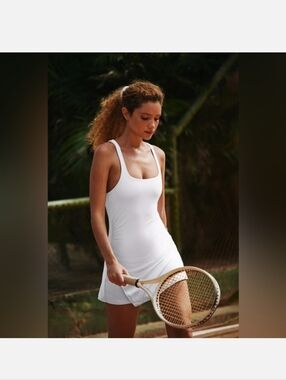 Free People FP Movement Never Better Dress White Tennis Dress Skort Racerback XS